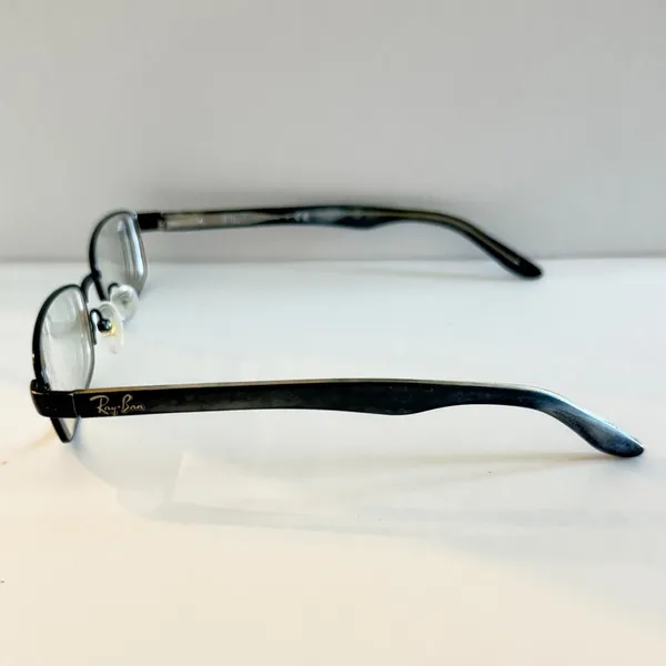 Ray-Ban Eyeglasses Black Rectangular Designer Frames - Image 5