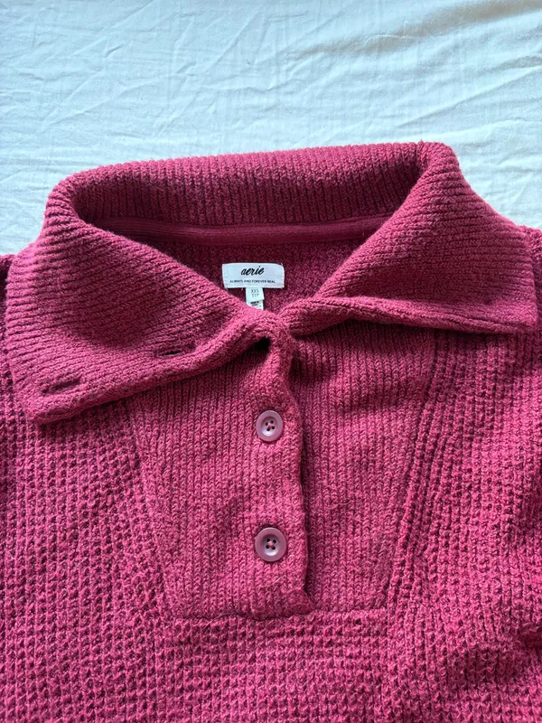 Aerie Oversized Collared Sweater - Image 4