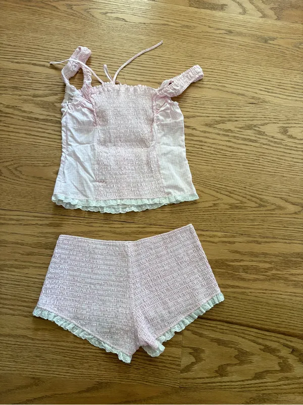 Frankies bikinis pink gingham outfit - Image 3
