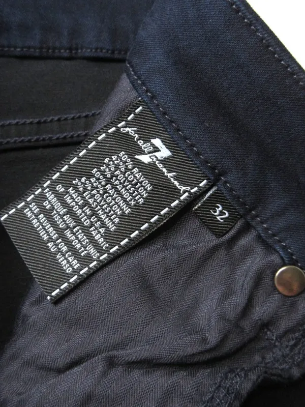 NWT 7 For All Mankind Kimmie Straight Leg in Rich Blue Slim Illusion Jeans 32 - Image 4
