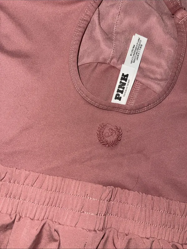 Victoria’s Secret PINK Dusty Rose Romper • Strappy Back • Size M - Image 4