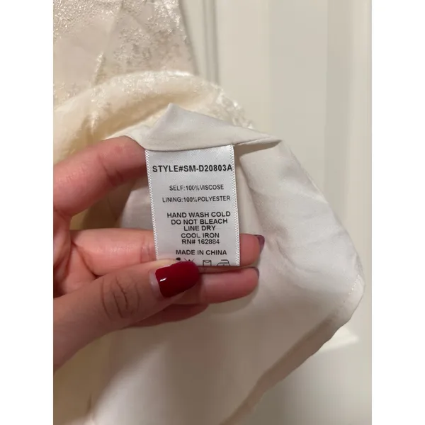 Skyte Moon Strapless Ivory Brocade Dress S - Image 5