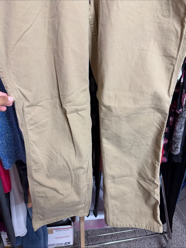 Carhartt Rugged Flex Loose Fit Canvas Work Pant Khaki Tan. Size 14S - Image 4