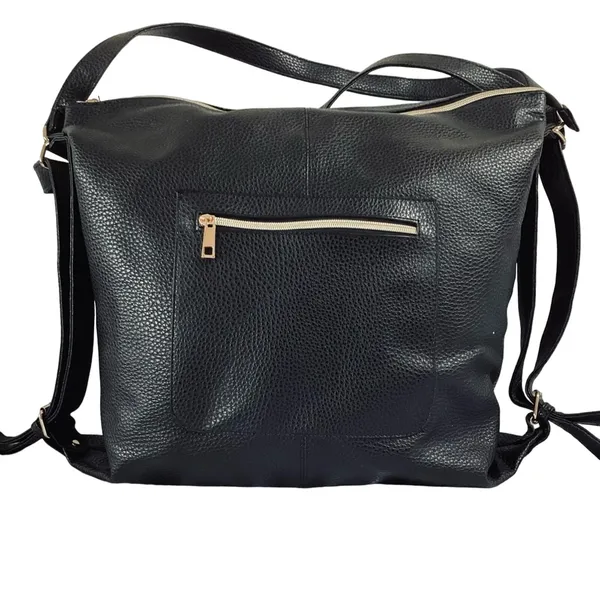 Black Vegan Leather Bag - Image 4