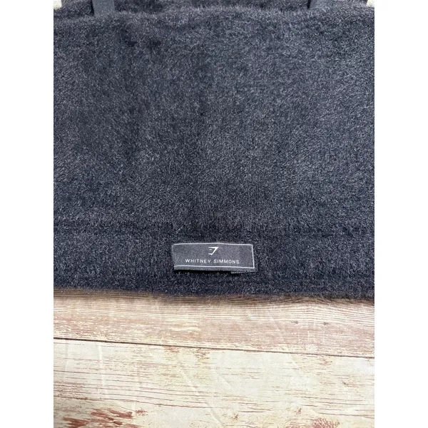 Gymshark x Whitney Simmons Eyelash Knit Bandeau Black Size XL Bra Fuzzy Top - Image 5
