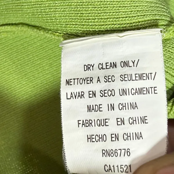 Due Per Due M Knit Polo Top Lime Green Stretch‎ Preppy Spring Sporty Pastel 90s - Image 9
