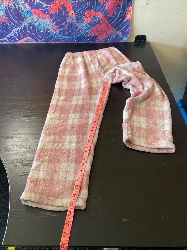 Kids Plush Pink Plaid Pajama Pants - Cozy Soft Sleepwear - Image 4