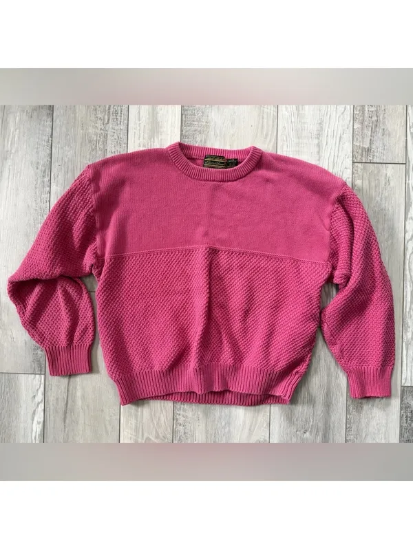 VINTAGE Eddie Bauer Gorpcore Indie Sleaze Cotton Knit Crewneck Sweater large - Image 2