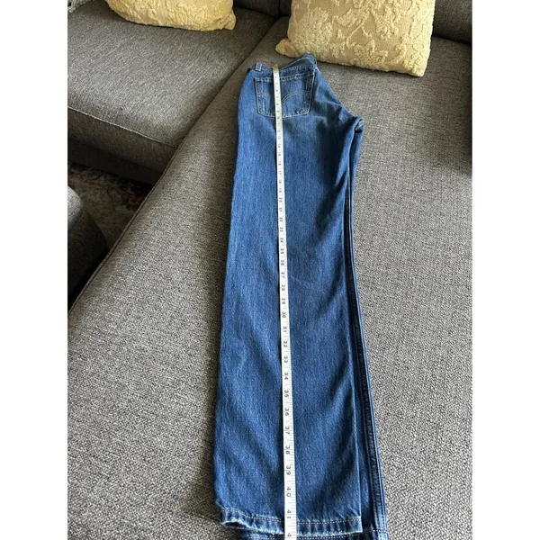 Levis Low Pro Straight‎ Jeans Womens 26 Distressed Medium Wash Blue Denim A0964 - Image 6