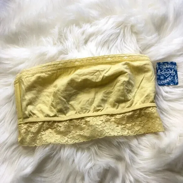 Free People Lace Bandeau Lemon Yellow Meri - Image 5