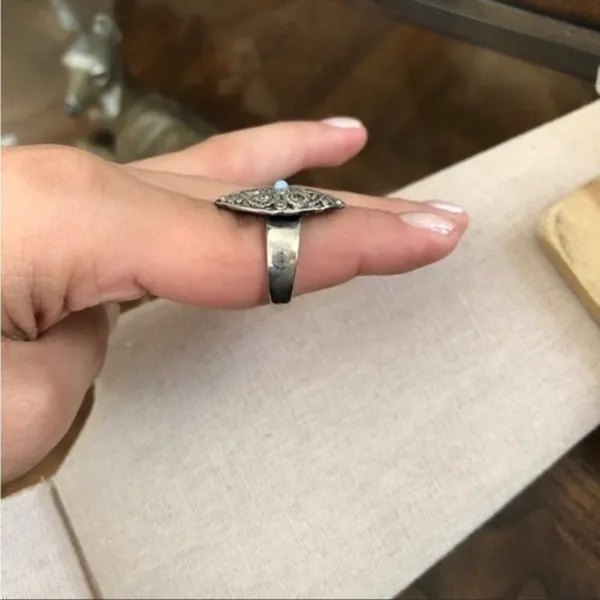 Turquoise Boho Ring 7.8 - Image 4