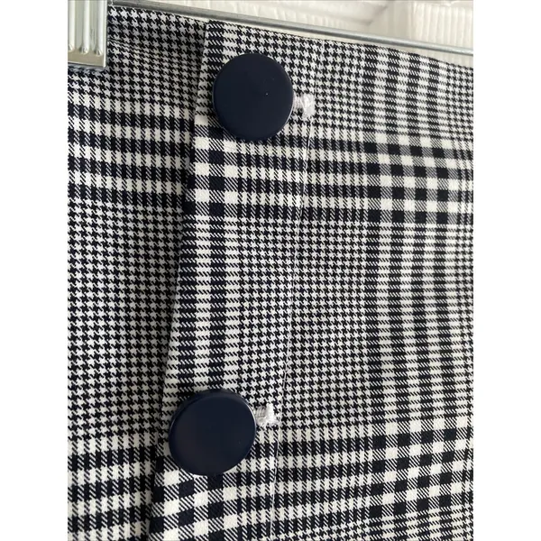 J Crew Glen Plaid Mini Skirt Womens Size‎ 10 Black Dark Academia Preppy Office - Image 3