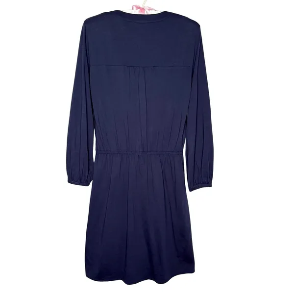 Lilly Pulitzer Beckett 100% Pima Cotton Shirt Dress Blue‎ Size Small - Image 5