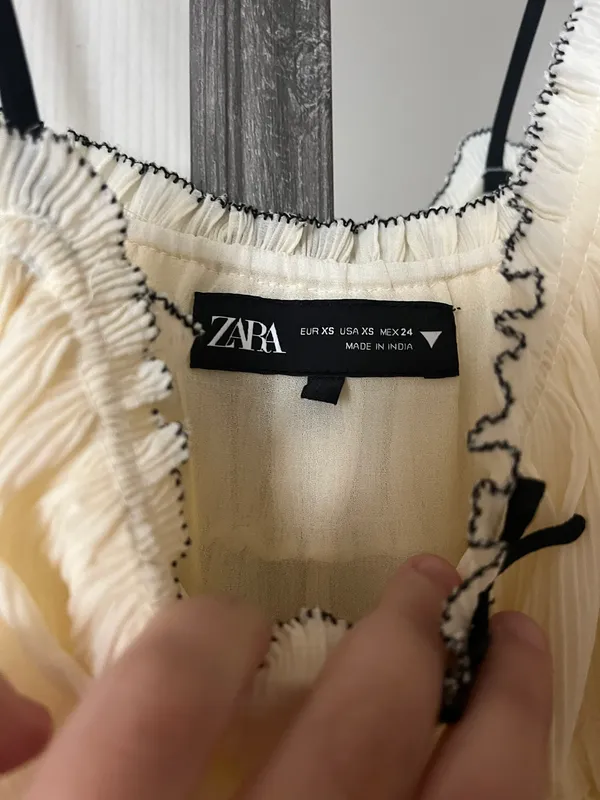 Zara White Mini Dress - Image 2