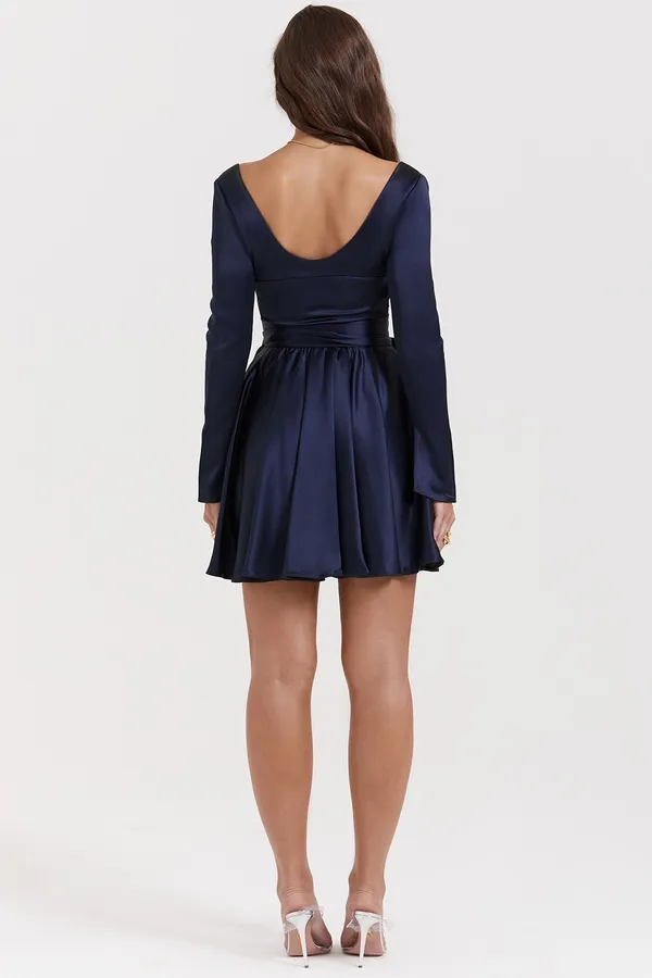 NWT house of CB Dominique Navy Blue Women's mini Dress - Image 6