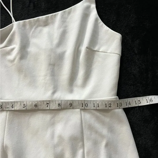 Lulus Party for Two Ivory‎ Asymmetrical Bodycon Mini Dress White Size Medium - Image 6