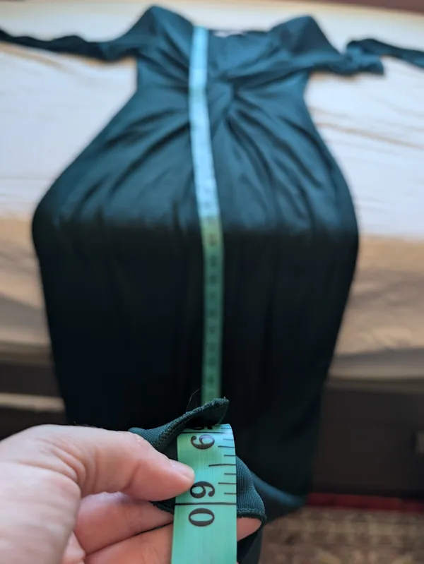 Rinascimento Formal Twist Front Long Sleeve Maxi Dress XSmall Dark Green - Image 9
