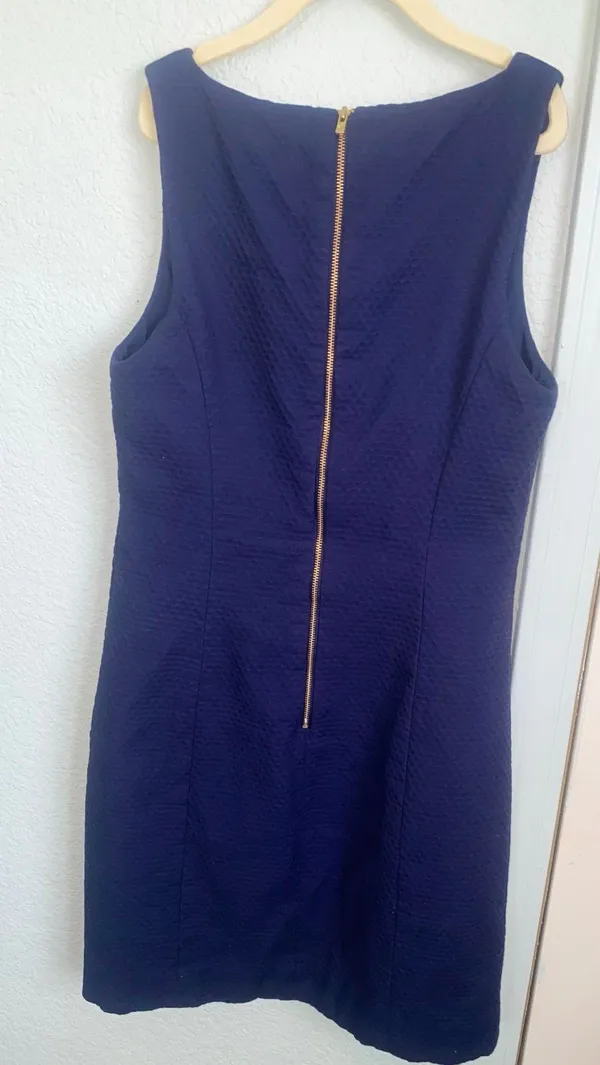 Lilly Pulitzer Embroidered Navy Medallion Janie Shift Dress 00 Preppy Coastal - Image 10