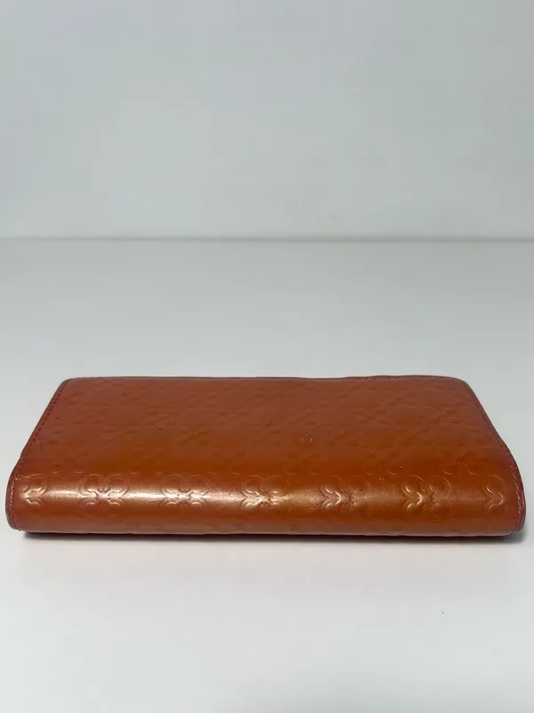 Coach Vintage Clover Embossed Patent Leather Continental Flap Long Wallet - Image 7