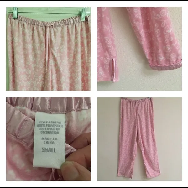 American‎ Eagle Aria pink fleece pajama set Women's S - Image 7