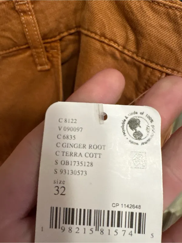 NWT Free People We The Free Good Luck Mid-Rise Barrel Jeans - ginger root - 32 - Image 11