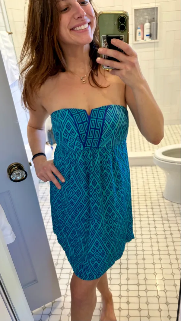 Alice + Trixie Strapless Geometric Mini Dress Size Small - Image 3