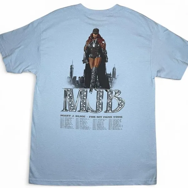 NWOT! Mary J Blige MJB ‘For My Fans Tour’ 2025 T-shirt Size Medium Concert Tee - Image 3