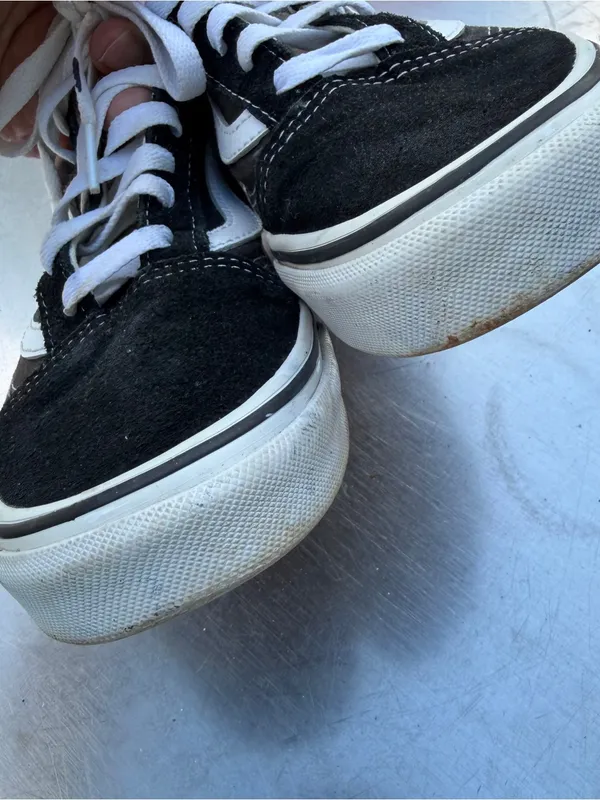 Vans Black and White Low-Top Skate Sneakers - Image 7