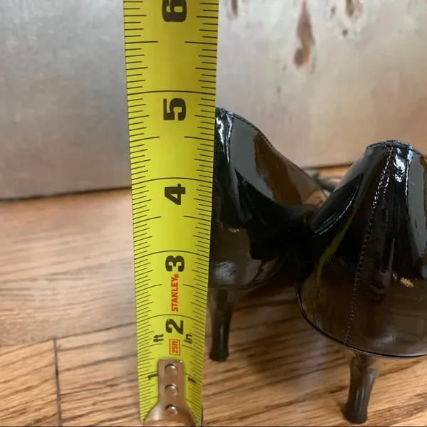 Via Spiga Black Bow Peep Toe Kitten Heels Size 5.5 - Image 7