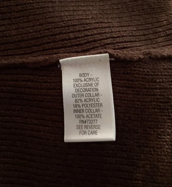 Croft & Barrow NWT women's brown cardigan size Large body 100% acrylic - Image 7