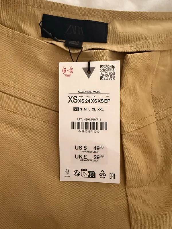 ZARA Tan Khaki Shorts - Image 5