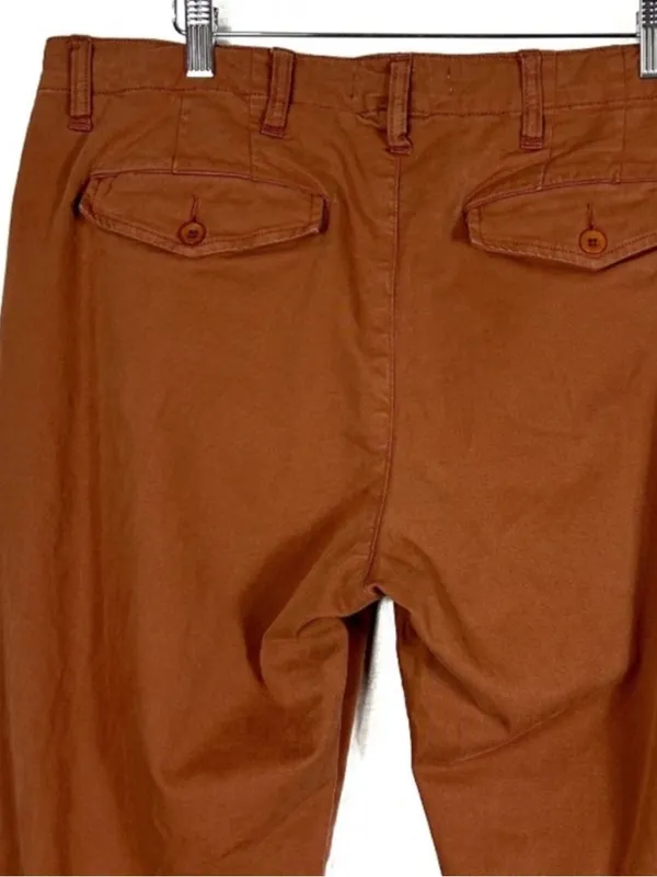 Current/Elliott The Captain Pant cuffed trouser rust brown Cappuccino size 31 - Image 6