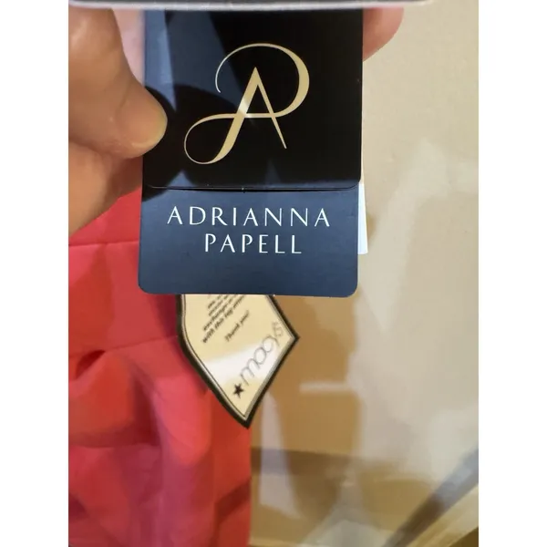 Adrianna Papell Women's Asymmetrical Ruched Draped Gown Size 10 Azalea Pink - Image 6