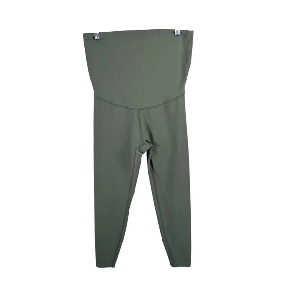 Beyond Yoga Beyond the Bump Love the Bump Midi Maternity Leggings Green Medium - Image 2