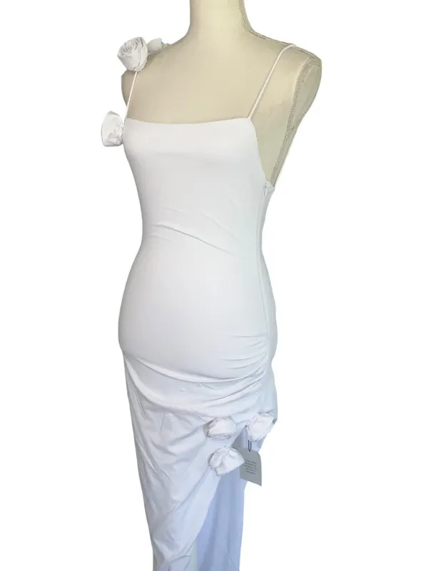MORE TO COME Maritza Maxi Dress in White Small New Womens Long Gown - Image 5