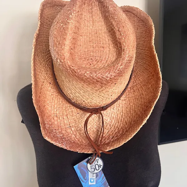 New w/tag Tidal Tom Straw Cowboy Hat, M/L - Image 2