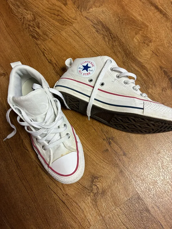 Converse White Mid-Top Sneakers - Image 2