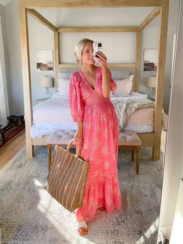 FREE PEOPLE Golden Hour Maxi in Electropop Combo Size Medium - Image 2