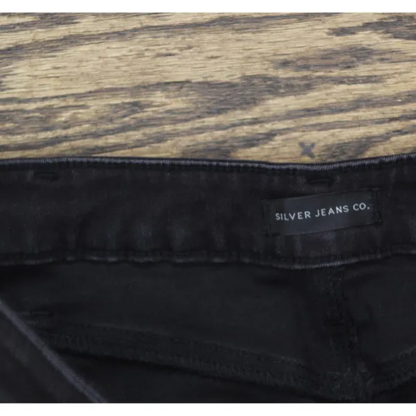 NWT Silver Jeans Co. Suki Womens Mid Rise Skinny Jeans L93136EBK516 Black 33x27 - Image 7