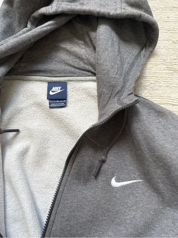 Nike Women's Dark Charcoal Full-Zip Utility Hoodie Jacket (Size Large) - Image 4