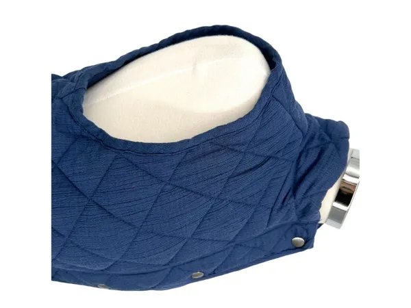 Market & Spruce Diamond Quilted Vest Navy Blue Size Small NWT Classic Preppy - Image 3