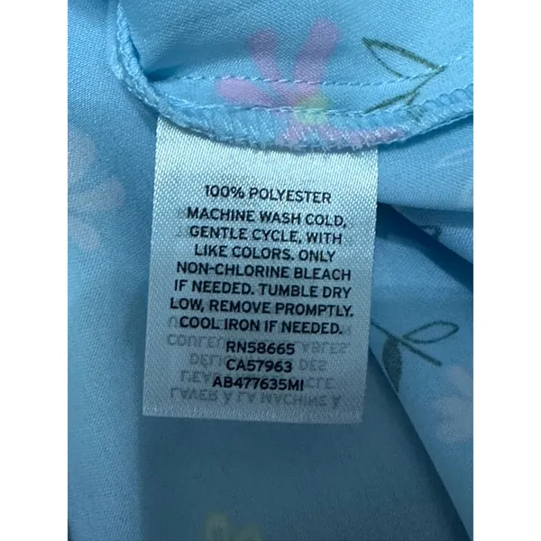 Abound Satin Floral Print Pajama Shirt M NWT Button Front Sleepwear Comfortable - Image 10