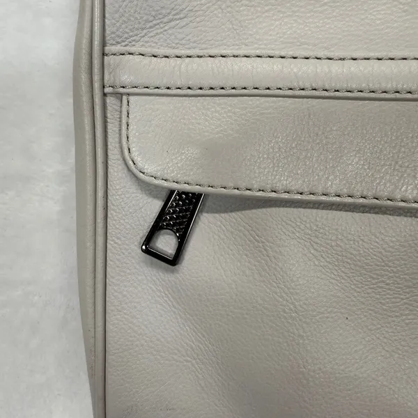 Rebecca Minkoff Crossbody Bag Leather Silver Hardware Pale Gray Small‎ - Image 6