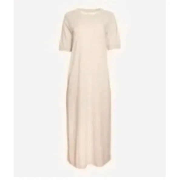 Madewell Midi Tee Dress Heather OatmealCream Minimalist T-shirt Crew SZ S #235 - Image 15