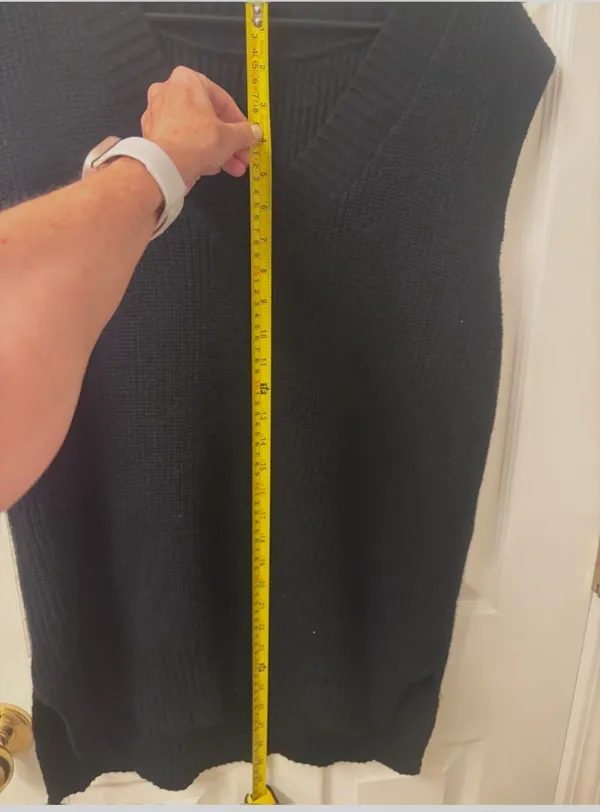oversized Sweater Vest Black - Image 5