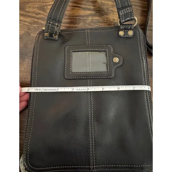 Fossil Black Leather Crossbody Organizer Bag With ID‎ Window And Card Slots - Image 14
