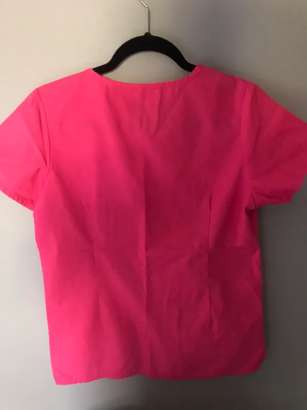 Red Panda Scrub Top Pink - Image 3