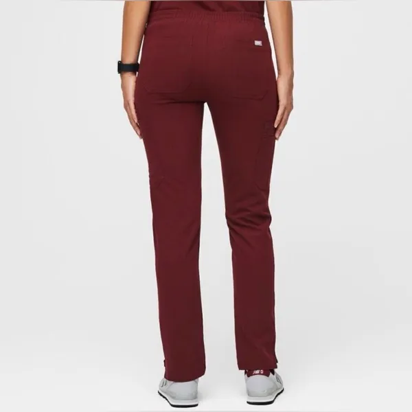 Figs Yola Skinny Burgundy Scrub Pants for Women (Size XXS/P) - Image 2