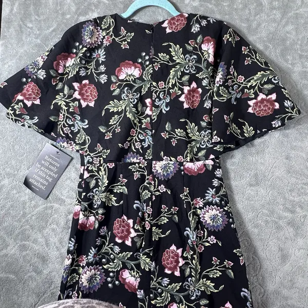Tuckernuck Midnight Moonflower Leah Cape Dress Floral Flutter Sleeve Midi 4 New - Image 10