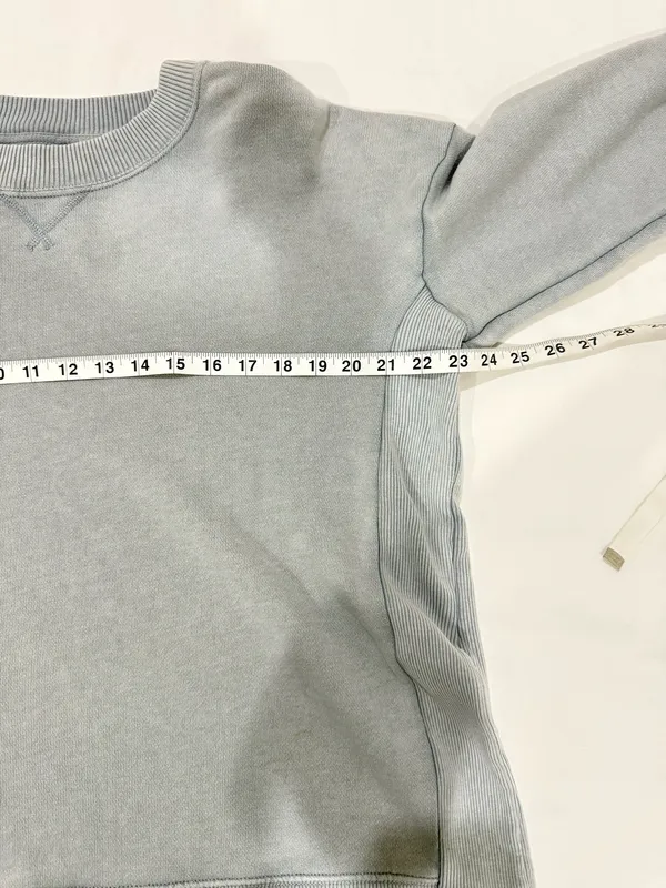 Aerie Oversized Slate Gray Blue Cozy Sweatshirt XS - Image 8